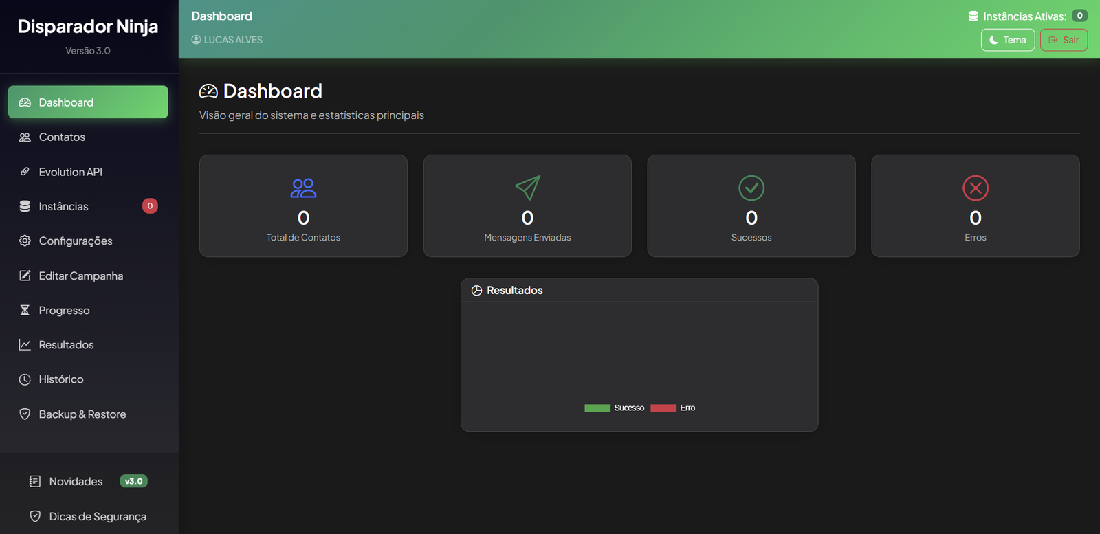 Disparador Ninja Nuvem